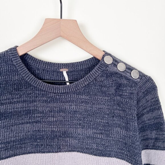 Free People Oversized Knit Sweater Dress Mini Long Balloon Sleeve Loose Slouchy - Picture 2 of 8